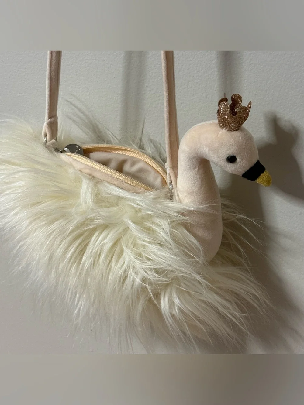 Jellycat London Fancy Princess Swan Fluffy Plush Tiara Fancies Bag